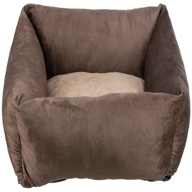 37775 Lionel bed, recycled, square, 65 x 55 cm, brown/beige