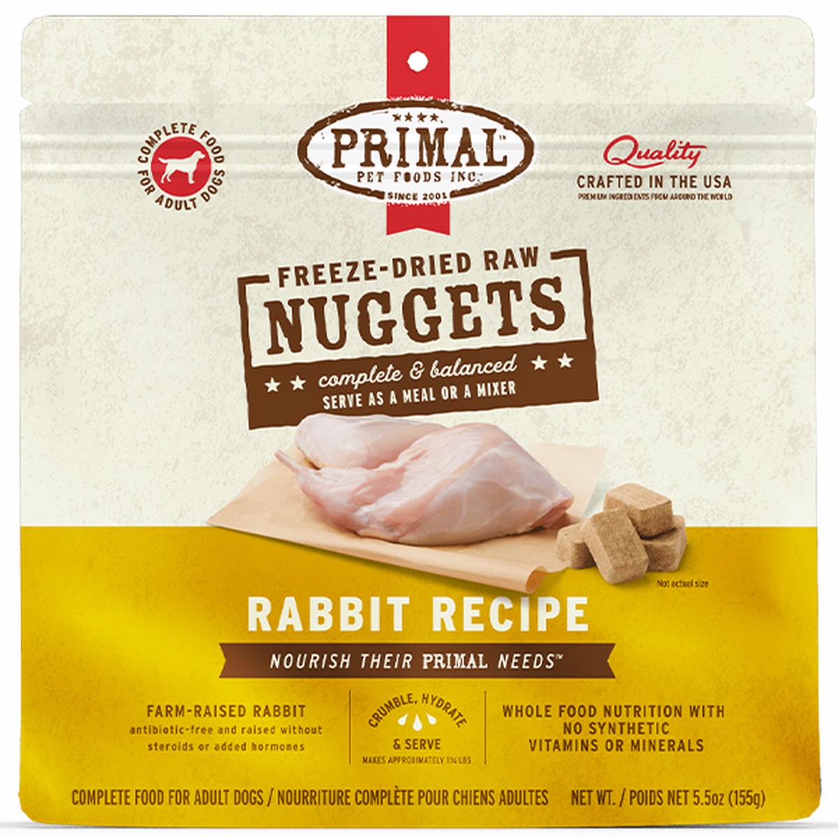Primal - Dog - Freeze Dried Raw Nuggets Rabbit Recipe