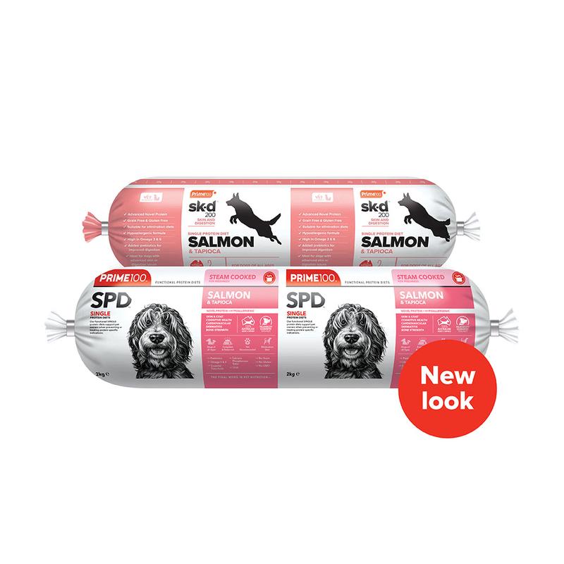 *CHILLED* Prime100 Dog SPD Salmon & Tapioca Cooked Roll 2kg