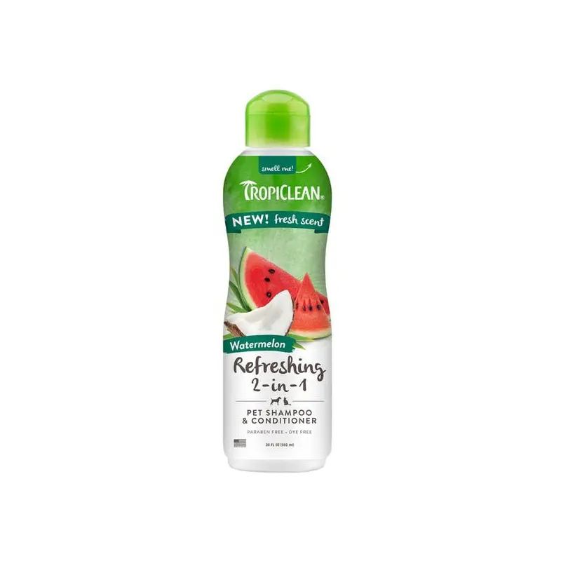 TropiClean Watermelon Refreshing 2-in-1 Pet Shampoo & Conditioner 20oz