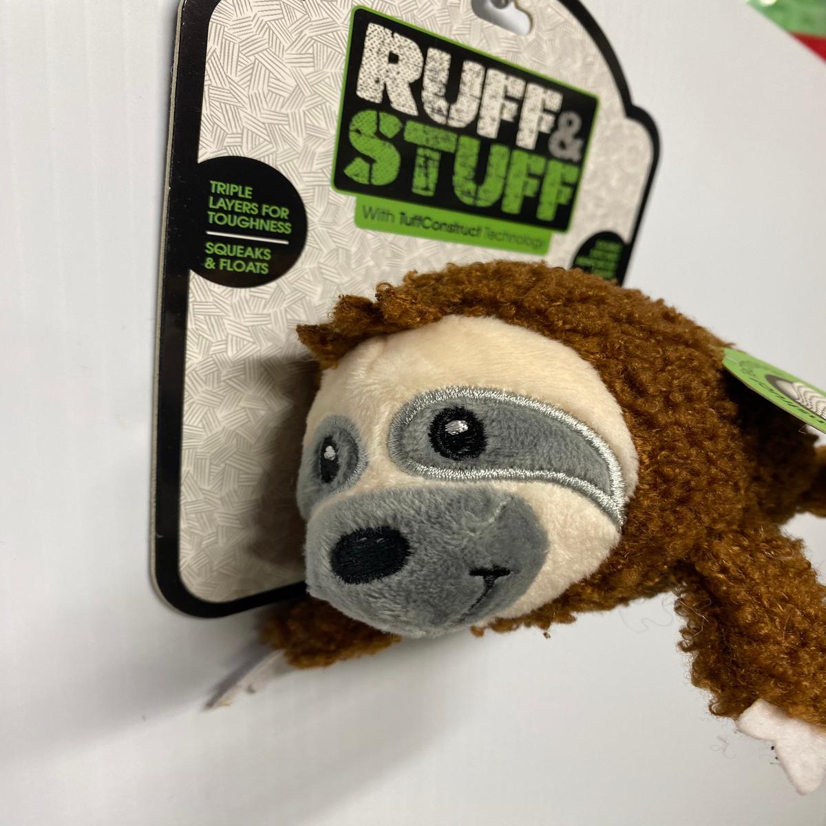 "Ruff & Stuff" Small Sloth Dog Toy