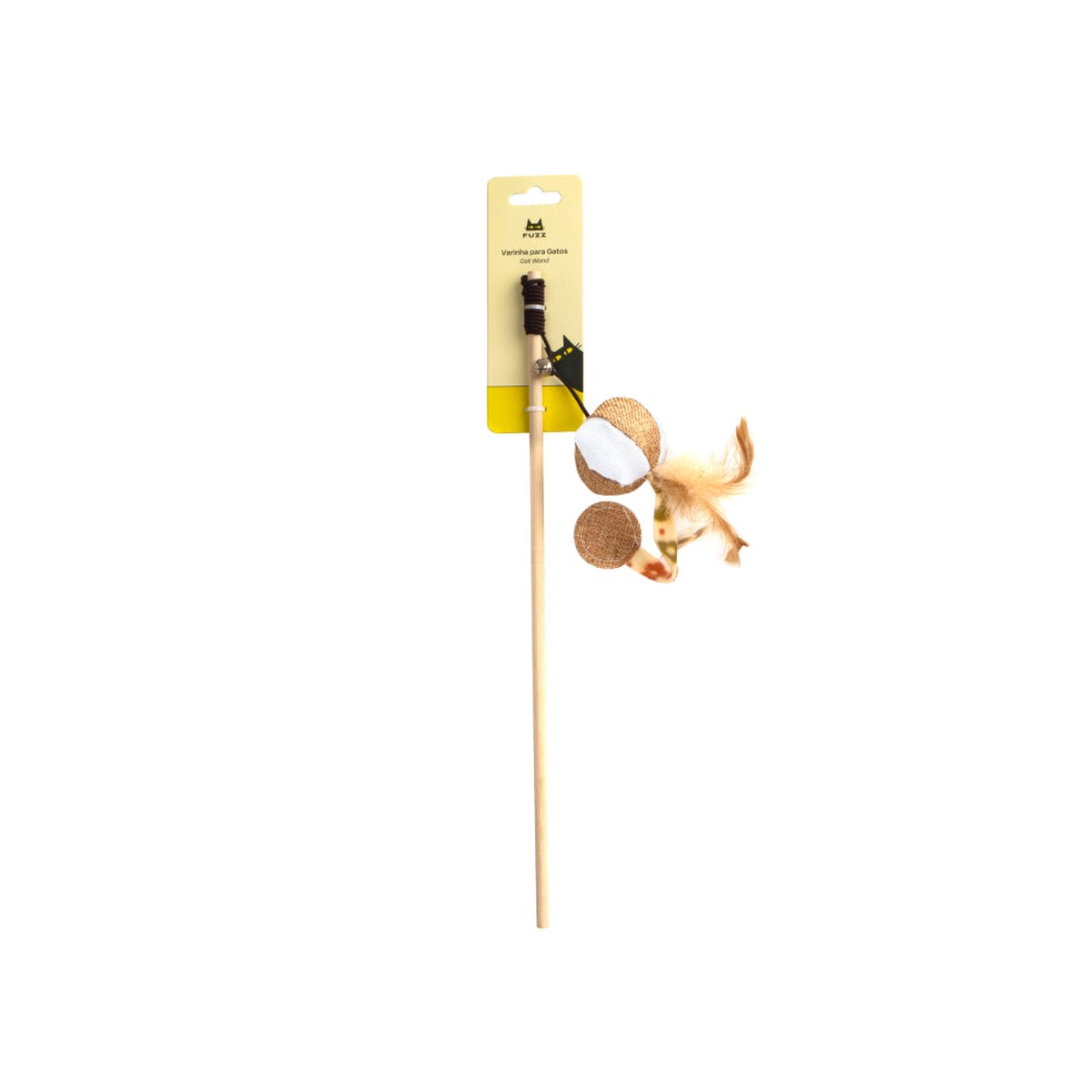 Fuzz Cat Toy Rustic Beach Ball Wand