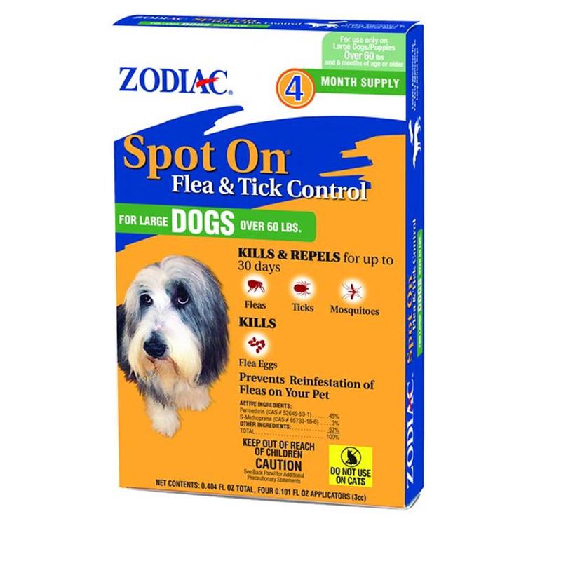 Zodiac Plus Spot On Flea and Tick Control for Dogs - 4 pk
